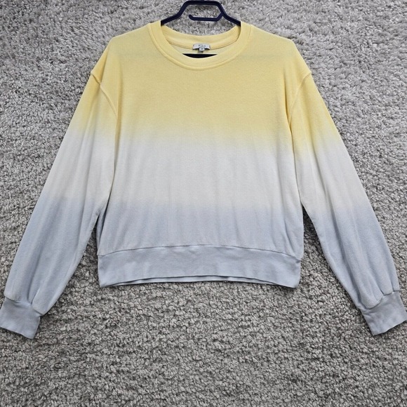 Rails Sweatshirt Womens Medium Terry Cloth Ramona Sky Blue Dip Dye Long Sleeve - Picture 1 of 12